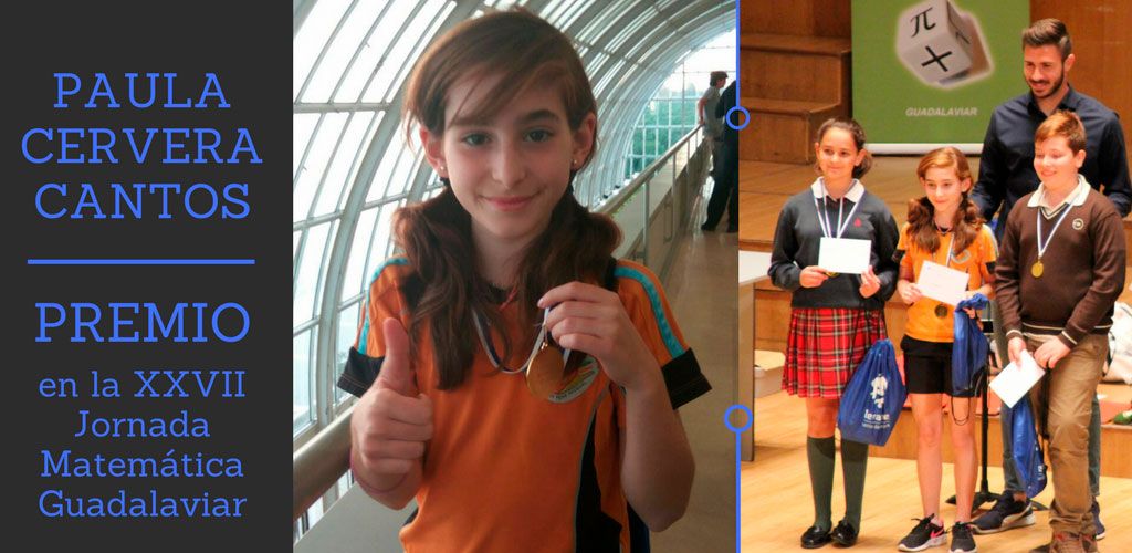 Paula Cervera Cantos premiada en la XXVII Jornada Matemática