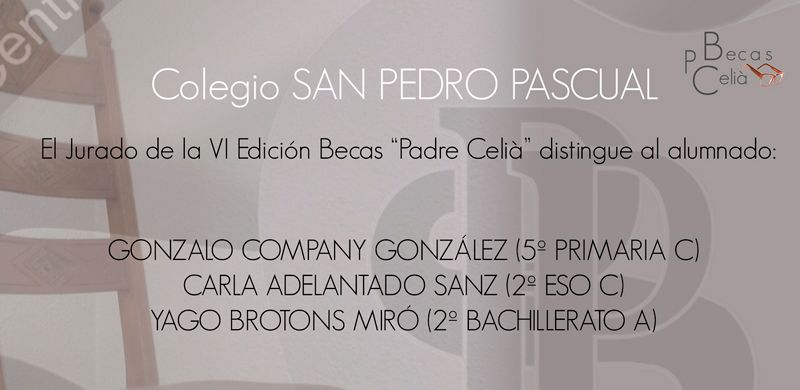 VI Edición Becas Padre Celià: ALUMNADO PREMIADO